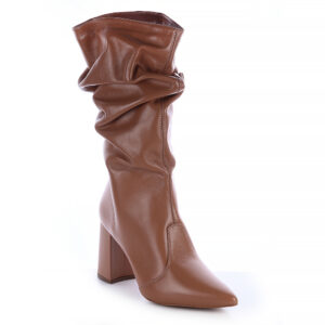 Bota Feminina Slouch em Couro Nicole