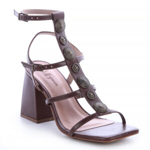 Sandália Feminina em Couro marrom Boho