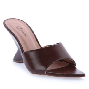 Open Mule Feminino em Couro Marrom Andy