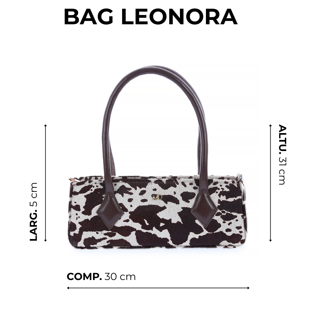 Bolsa Feminina em couro cow print Leonora - Imagem 2