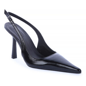 Slingback Feminino em Couro com Bico Alongado